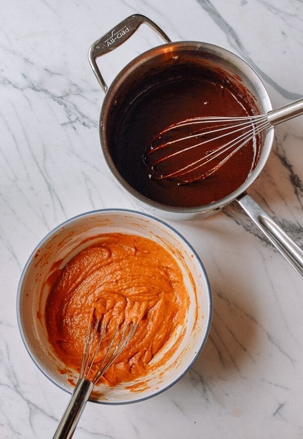 Swirled Pumpkin Brownies, by thewoksoflife.com