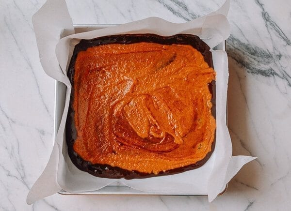 Swirled Pumpkin Brownies, by thewoksoflife.com