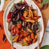 Roasted Root Vegetables with a Miso Glaze, by thewoksoflife.com