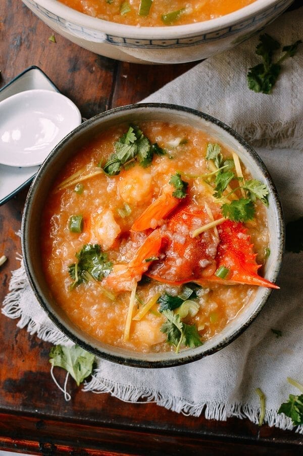 Seafood Congee, by thewoksoflife.com