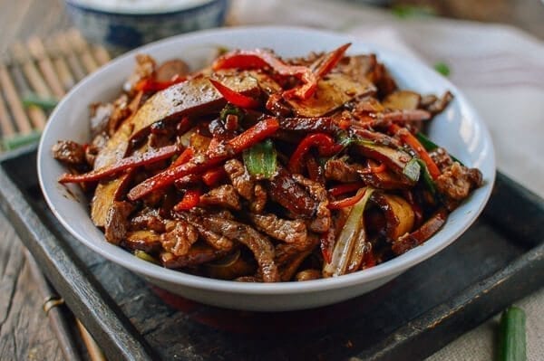 Shredded Pork with Five Spice Tofu, by thewoksoflife.com