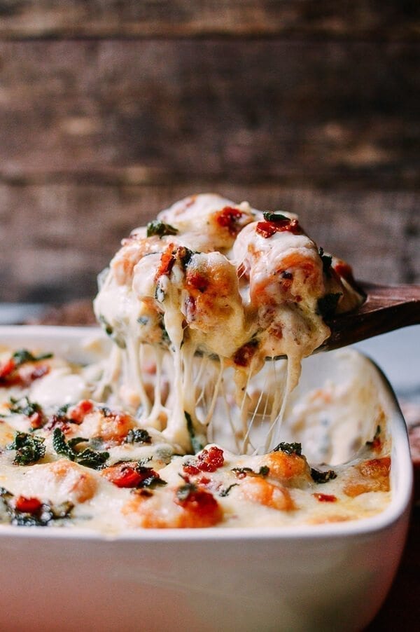 Sweet Potato Gnocchi Bake with Bacon and Sage