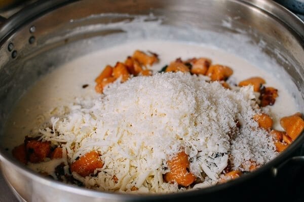 Baked Sweet Potato Gnocchi with Bacon and Sage, by thewoksoflife.com