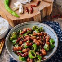 Sichuan Three Pepper Pork Belly Stir-fry, by thewoksoflife.com