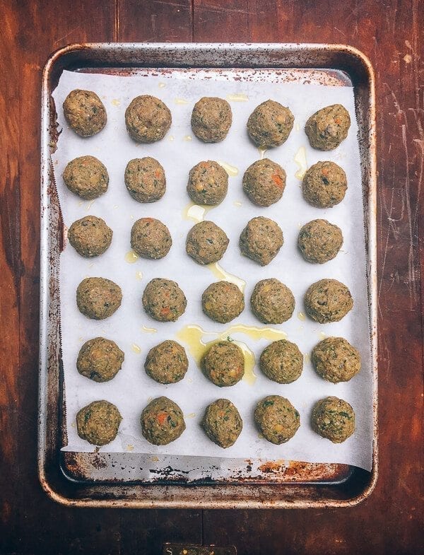 Vegetarian Meatballs, by thewoksoflife.com