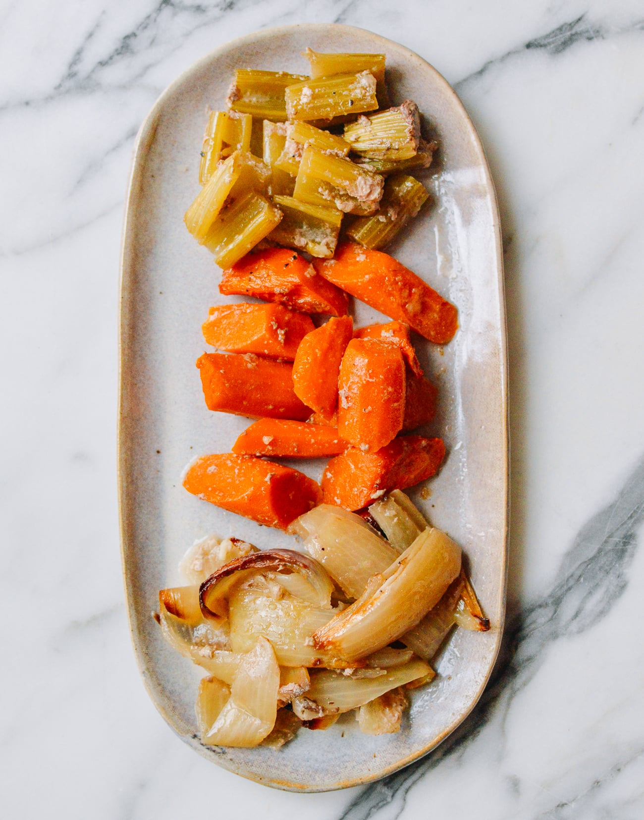 roasted vegetables from turkey pan