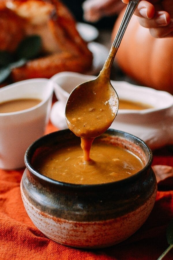 Perfect Turkey Gravy Recipe, by thewoksoflife.com