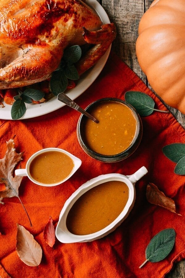 Perfect Turkey Gravy Recipe, by thewoksoflife.com