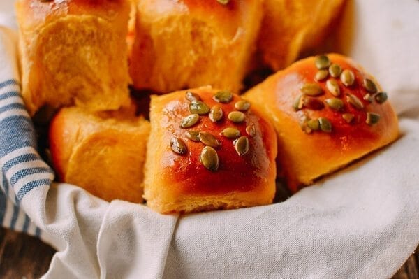 Pumpkin Dinner Rolls, by thewoksoflife.com