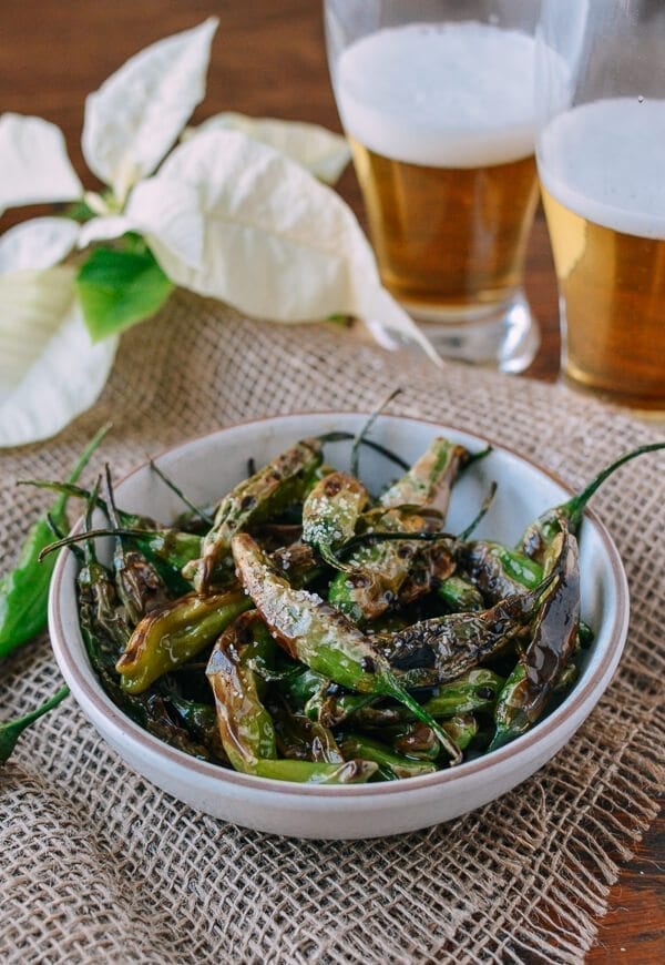 Blistered shishito peppers, thewoksoflife.com