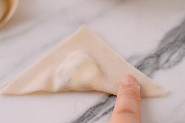 Cream Cheese Wontons, by thewoksoflife.com