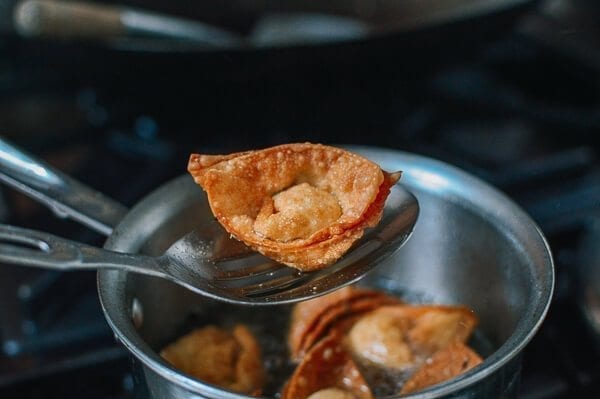 Cream Cheese Wontons, by thewoksoflife.com
