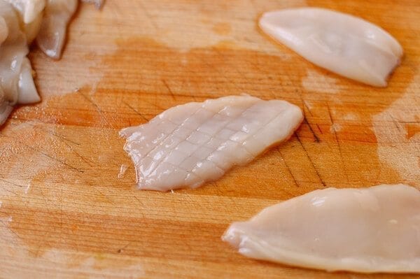 Squid Stir-Fry with Pickled Mustard Greens, by thewoksoflife.com