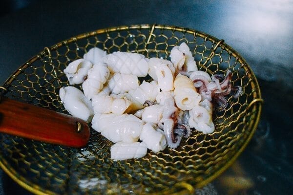 Squid Stir-Fry with Pickled Mustard Greens, by thewoksoflife.com