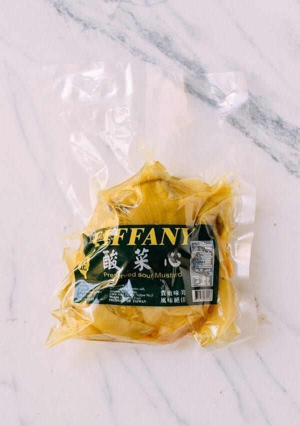 Squid Stir-Fry with Pickled Mustard Greens, by thewoksoflife.com