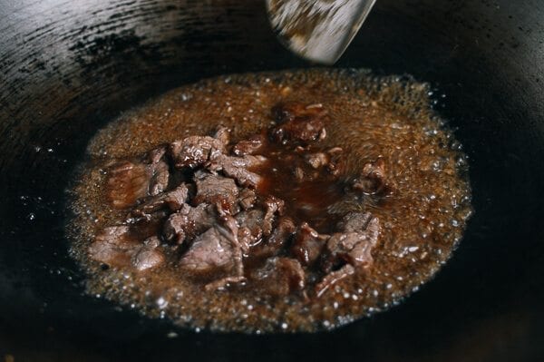 Chinese Beef Stir-Fry with You Tiao, by thewoksoflife.com