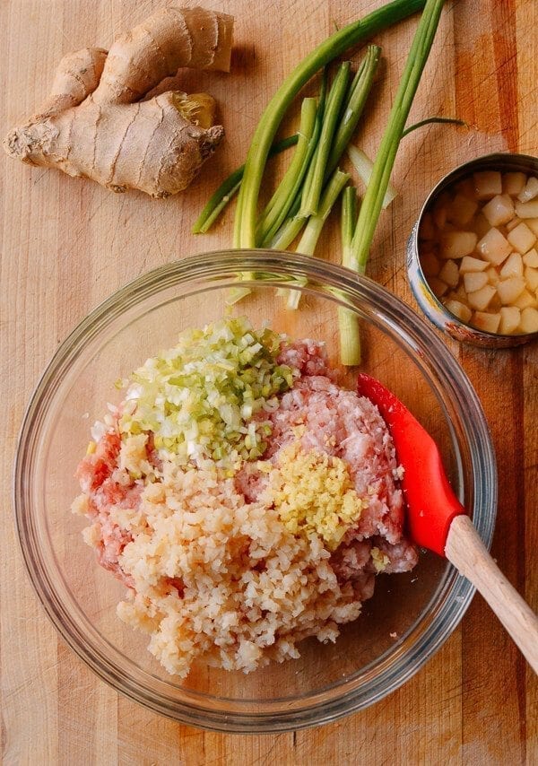 Chinese Pearl Meatballs with Sticky Rice, by thewoksoflife.com