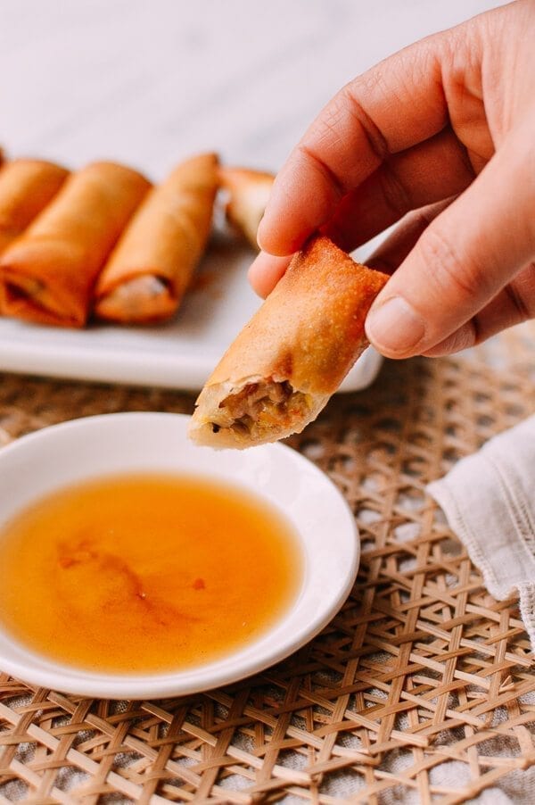 Shanghai Style Spring Rolls Recipe, by thewoksoflife.com 