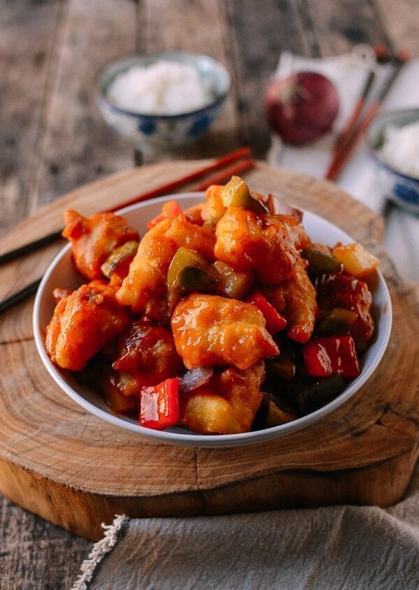 Chinese Sweet and Sour Fish Fillet Stir-fry, by thewoksoflife.com