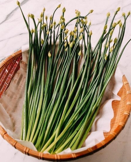 garlic Chinese stems, by thewoksoflife.com
