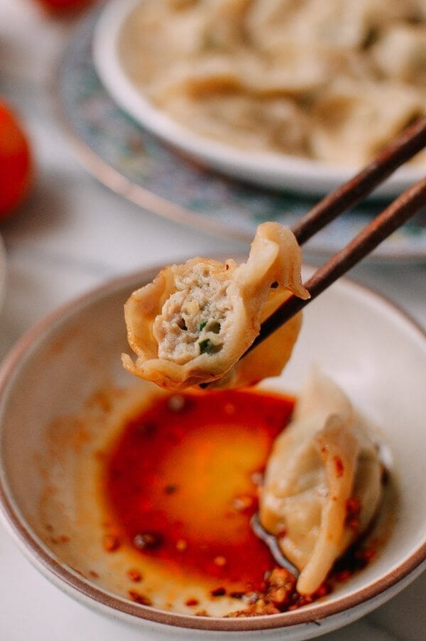 Shandong Pork and Fish Dumplings, by thewoksoflife.com