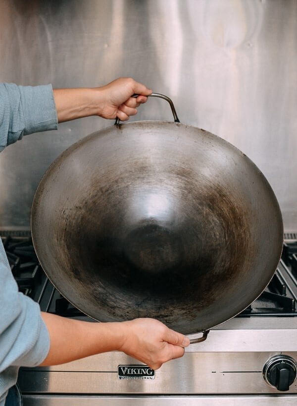 large wok with two handles