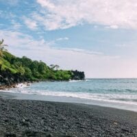 Black Sand Beach on Road to Hana, by thewoksoflife.com