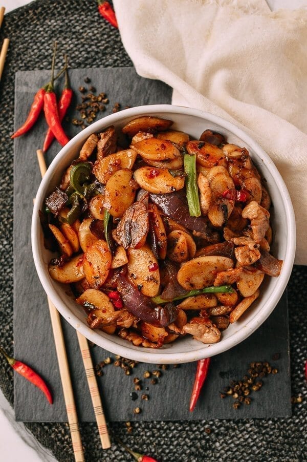 Spicy Stir-fried Rice Cakes, by thewoksoflife.com