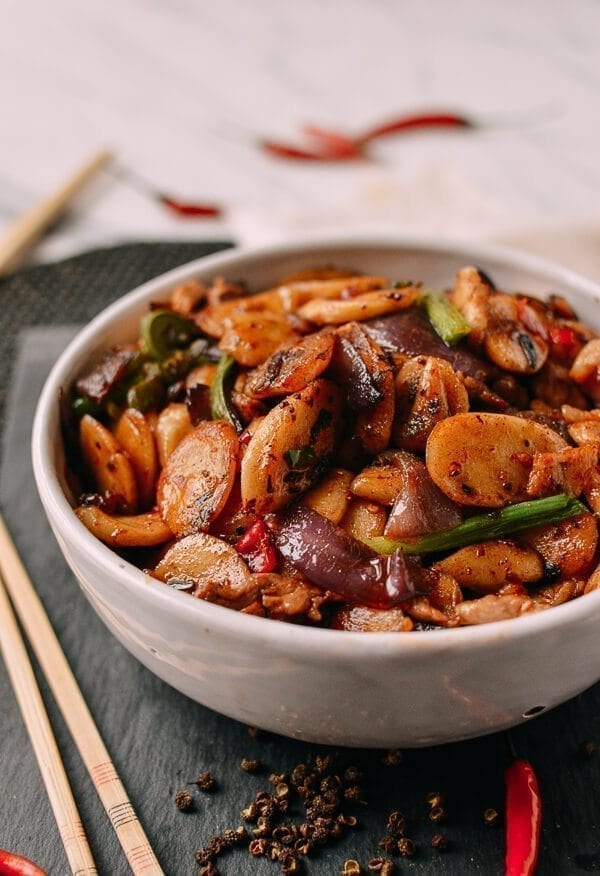 Spicy Stir-fried Rice Cakes, by thewoksoflife.com