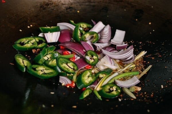 Spicy Stir-fried Rice Cakes, by thewoksoflife.com