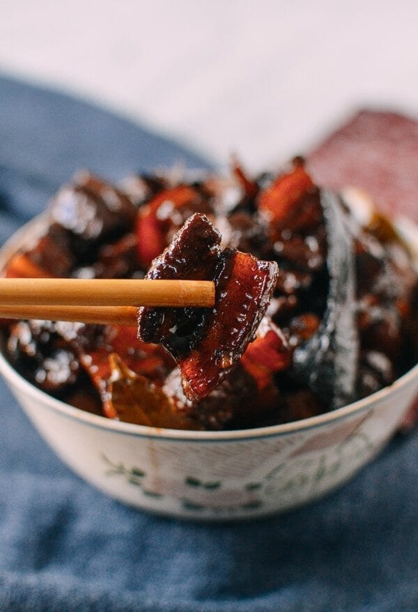 Chairman Mao’s Red Braised Pork Belly, by thewoksoflife.com
