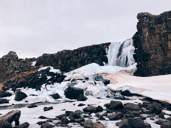 Öxarárfoss Waterfall