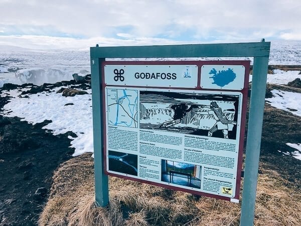 Godafoss Sign
