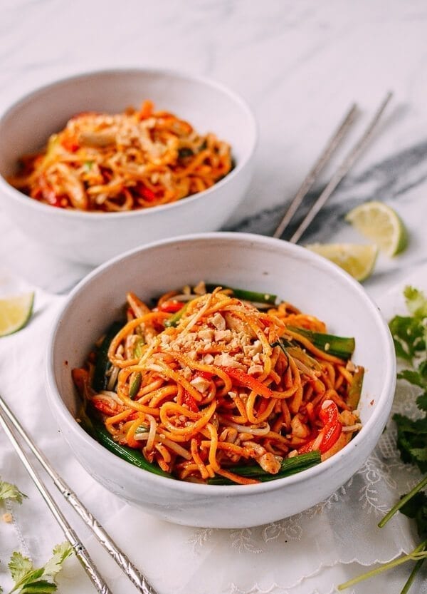 Red Curry Noodles with Chicken, by thewoksoflife.com