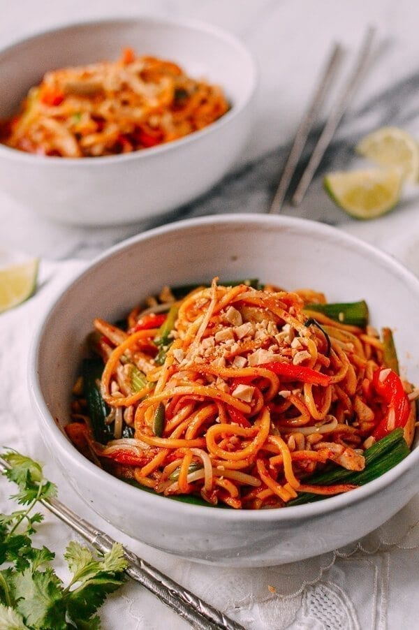 Red Curry Noodles with Chicken, by thewoksoflife.com