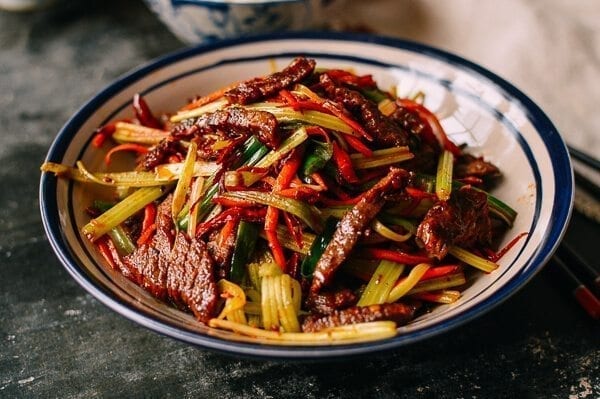 Dry Fried Sichuan Beef, by thewoksoflife.com