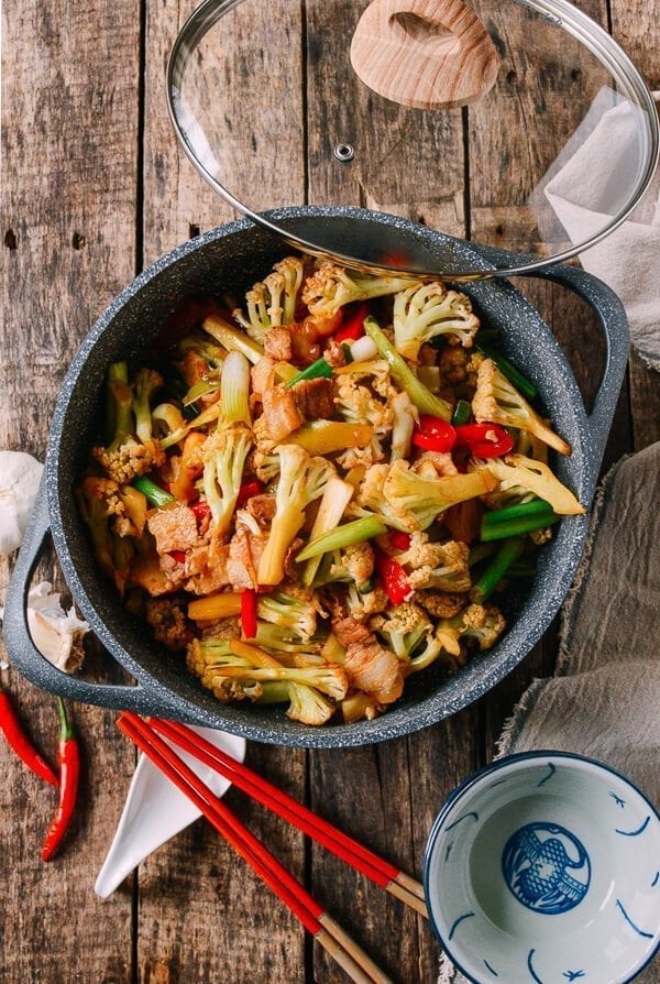 Chinese Dry Pot Cauliflower, by thewoksoflife.com