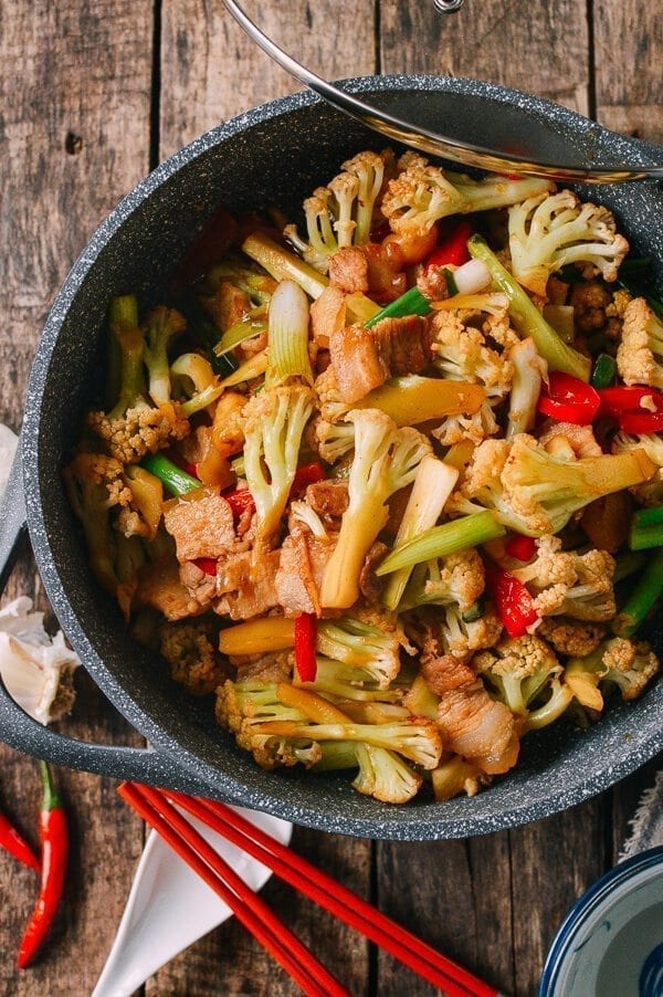 Chinese Dry Pot Cauliflower, by thewoksoflife.com