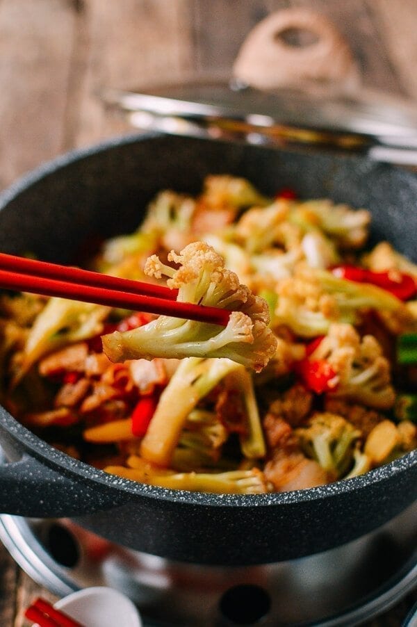 Chinese Dry Pot Cauliflower, by thewoksoflife.com