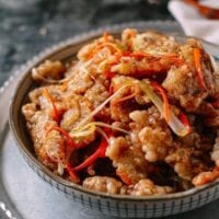 Dongbei Guo Bao Rou (Crispy Sweet & Sour Pork), by thewoksoflife.com