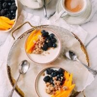 Cantonese Steamed Milk Egg Pudding (双皮奶), by thewoksoflife.com