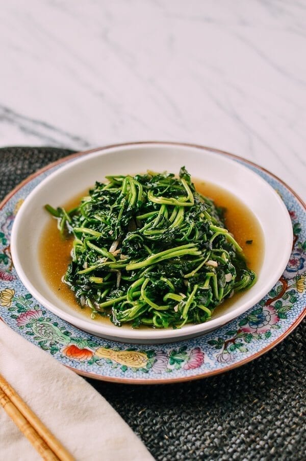 Stir-fried Watercress, by thewoksoflife.com