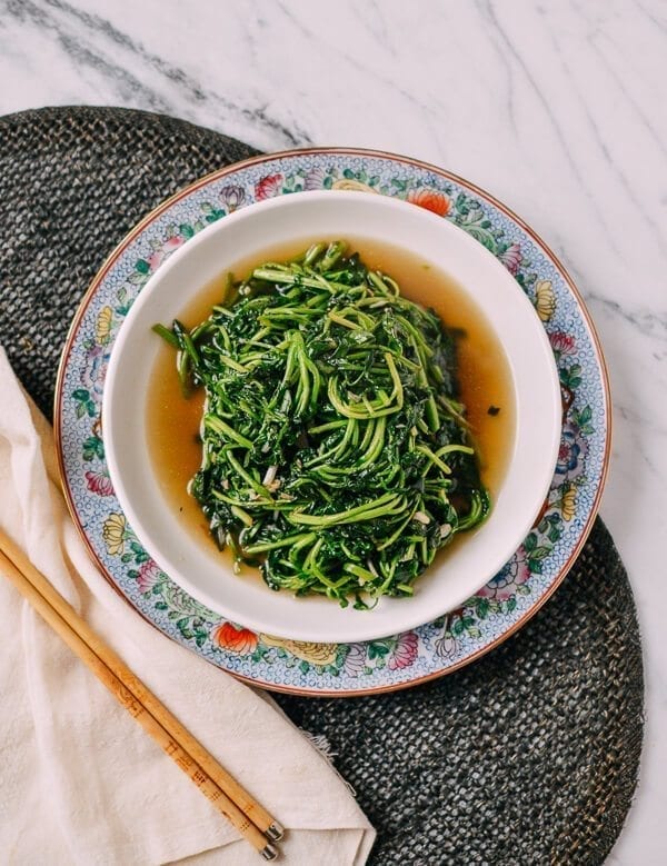 Stir-fried Watercress, by thewoksoflife.com