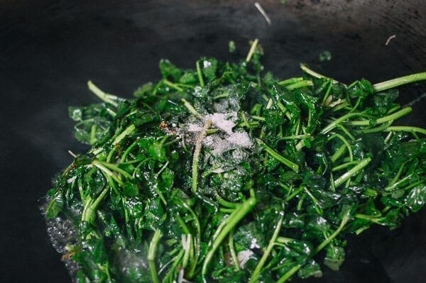 Stir-fried Watercress, by thewoksoflife.com