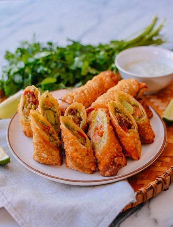 Avocado Egg Rolls, by thewoksoflife.com