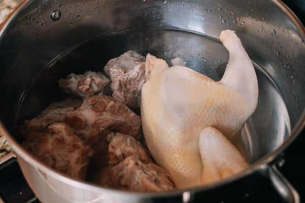 Chicken and Pork Stock, by thewoksoflife.com