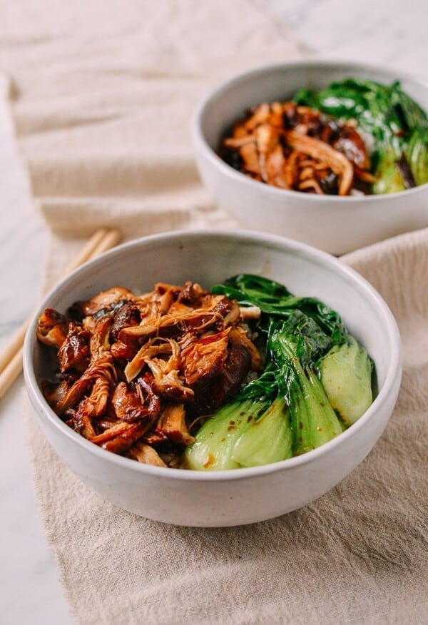 Instant Pot Soy Sauce Chicken Bowls, by thewoksoflife.com