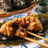 Shanghai Style Pork Zongzi (Sticky Rice Dumplings), by thewoksoflife.com