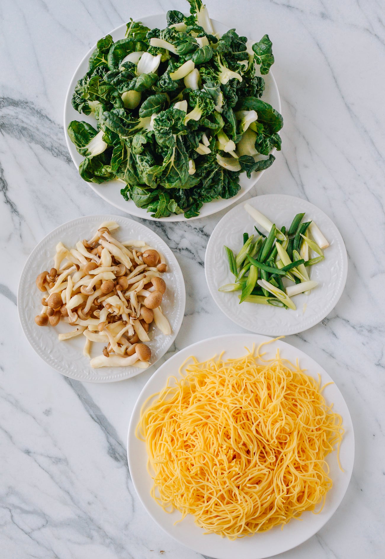 ingredients for Chinese Vegetable Chow Mein