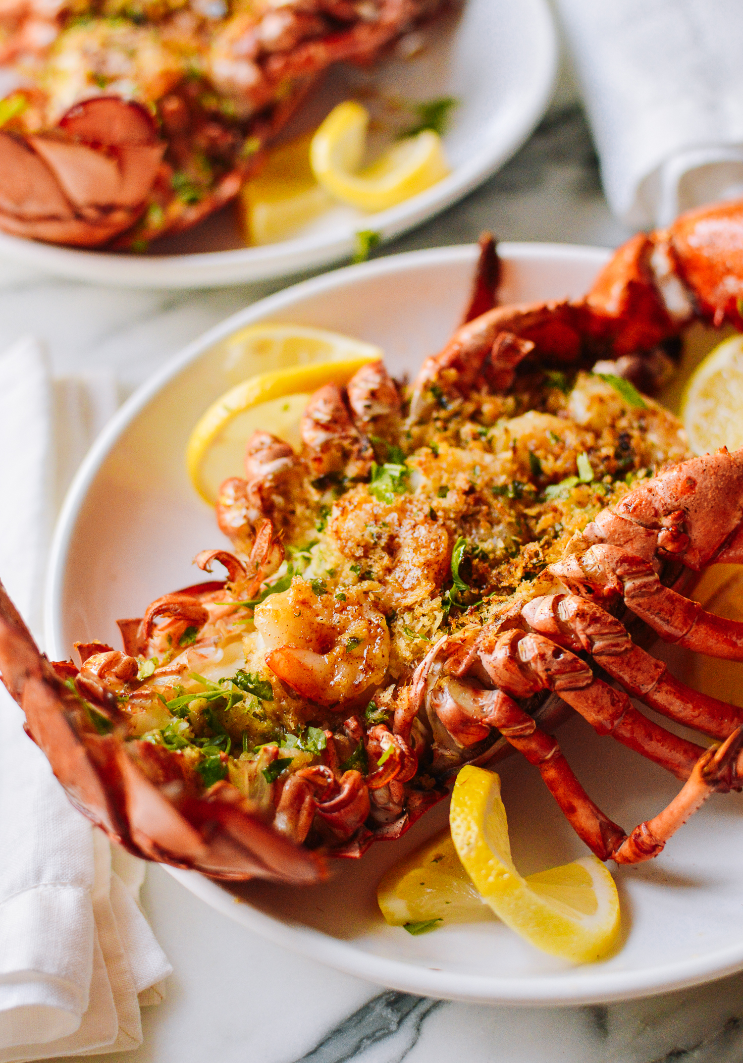 Baked Stuffed Lobster with Shrimp, by thewoksoflife.com